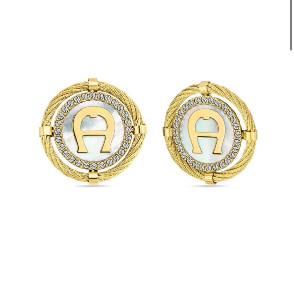 NIB - AIGNER ‘ENEA’ Gold Plated Earrings